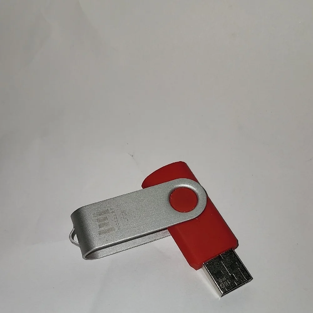 Red and Silver USB Flash Drive